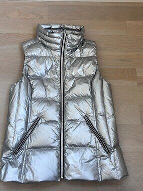Brand New My Anorak Duck Down Metallic Sterling Grey / Space Vest - Women's S